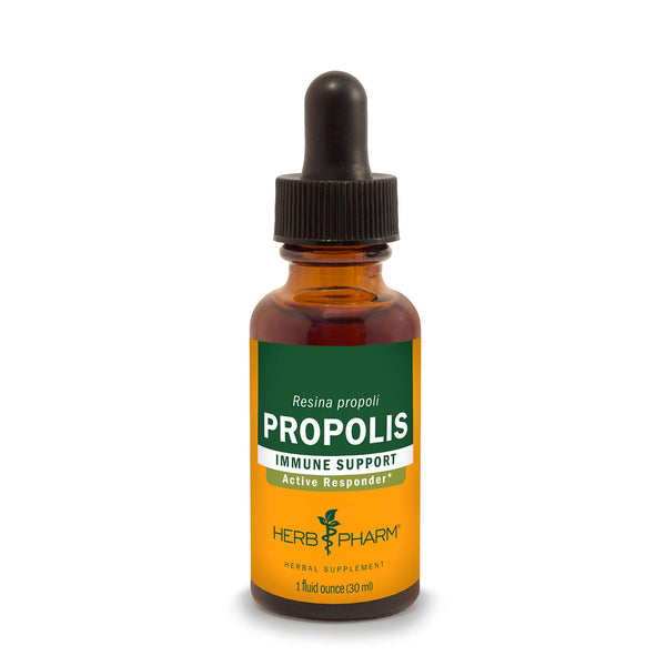 Herb Pharm Propolis immune support supplement bottle on a white background