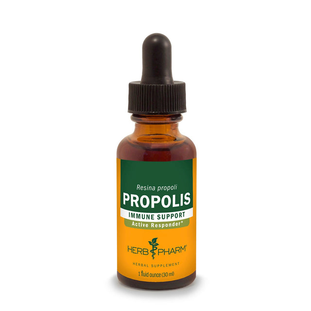 Herb Pharm Propolis immune support supplement bottle on a white background