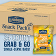 Lundberg Family Farms snack packs with a box and a single serve bag on a light blue background