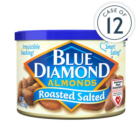 Blue Diamond - Roasted Salted Almonds, 12 oz (Pack of 6) - Gluten-Free Snack