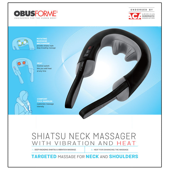 Shiatsu and Vibration Neck Massager with Heat | Canada Delivery | ObusForme Shiatsu and Vibration Neck Massager with Heat | Canada Delivery | ObusForme