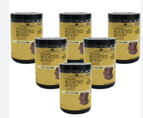 Brooklyn Born Chocolate - Milk Chocolate Biotin Bites, 5.29 oz (Pack of 6) - Kosher Snacks USA