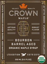 Crown Maple Syrup, Bourbon Barrel Aged, Organic, Case of 8, 8.5 Fl. Oz. Bottles