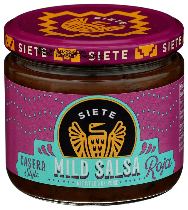 Siete Casera Mild Salsa, 10.5 oz, Case of 6
