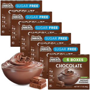 Simply Delish Chocolate Pudding & Pie Filling, Pack of 6, 1.7 Oz Each