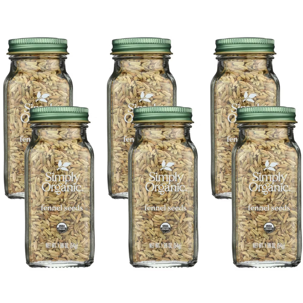 Simply Organic Fennel Seed, 1.9 oz, Pack of 6