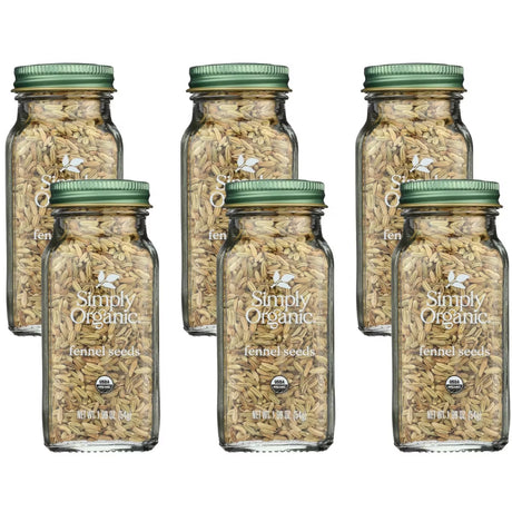 Simply Organic Fennel Seed, 1.9 oz, Pack of 6