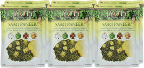 Six pack of Jyoti Saag Paneer on a white background