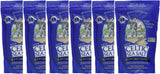 Six packages of Celtic Sea Salt on a white background