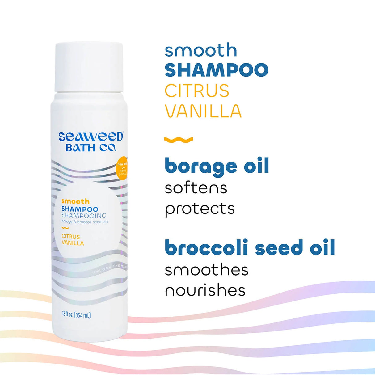 Smoothing Citrus Vanilla Shampoo for Dry Scalp by The Seaweed Bath Co (12 Fl Oz)