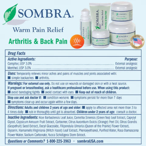 Sombra Warm Therapy Pain Relief, 8 oz Jar