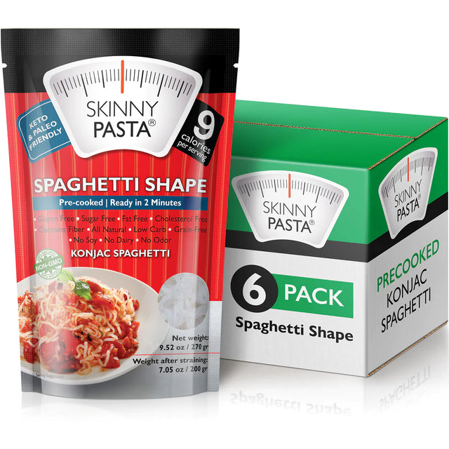 Skinny Pasta Konjac Psta Spag Shpae, Pack of 6 - 9.52 Oz - Cozy Farm 