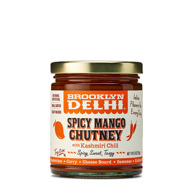 Brooklyn Delhi Llc - Spicy Mango Chutney, 9 oz (Pack of 6) - Indian Condiment Sauce