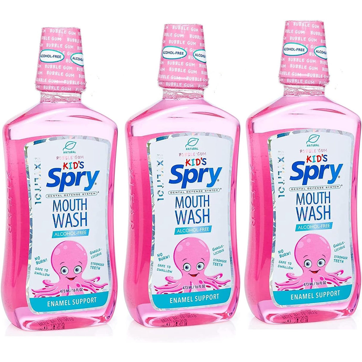 Spry Mouth Wash - Bubble Gum - Kid - 16 Fl Oz