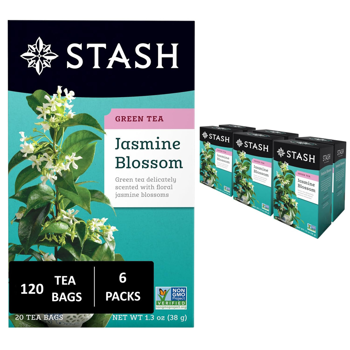 Stash Tea Jasmine Blossom (Pack of 6 - 20 Count) 