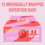 B.t.r. Bar - Strawberry Cake Vitality Bar, 1.2 oz (Pack of 12) - Gluten-Free Snack Bars