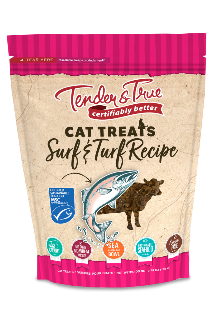 Tender & True Surf & Turf Cat Treats - 10 Pack - 3.75 Oz - Cozy Farm 