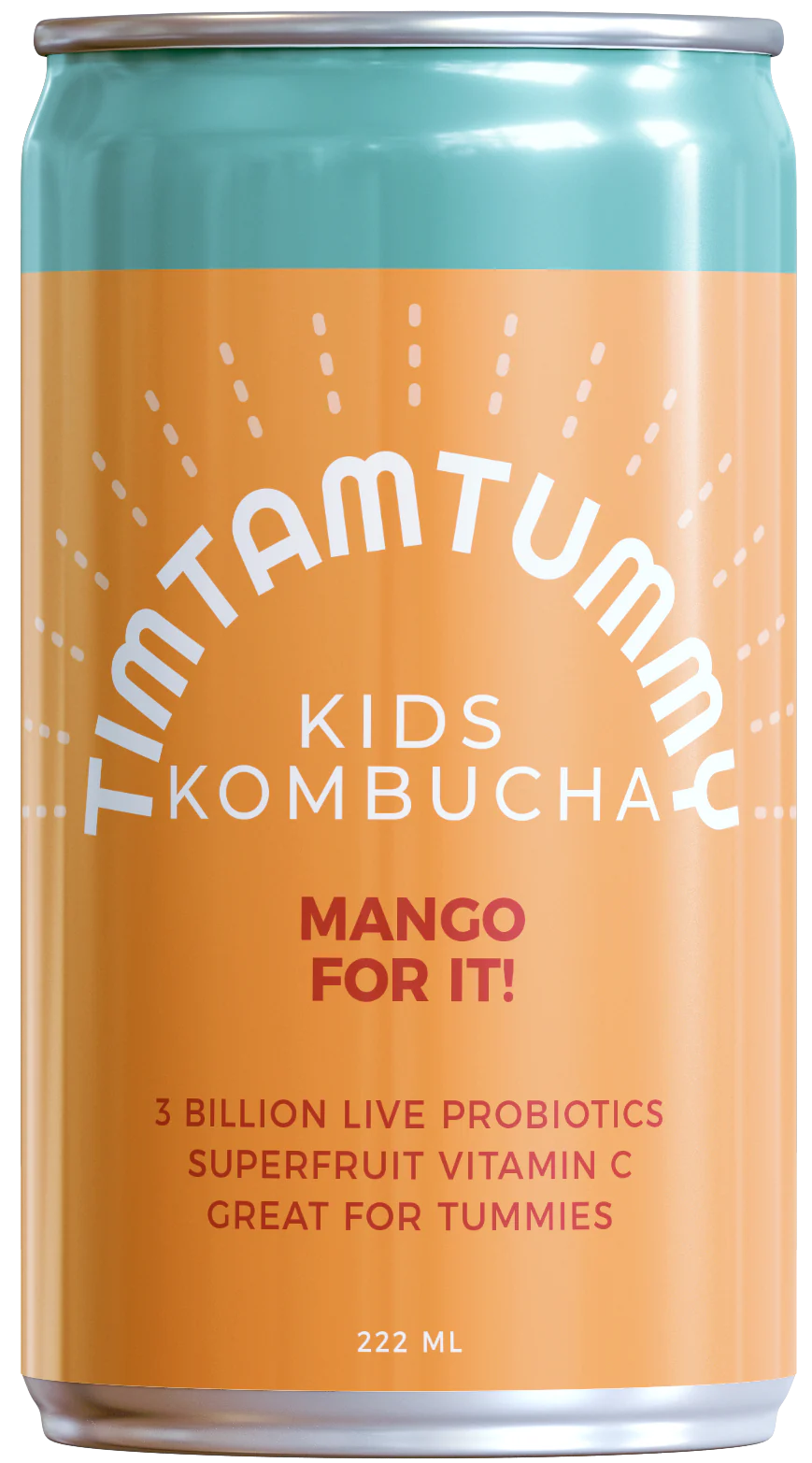 Tim Tam Tummy - Organic Mango Kombucha, 0.222L (Pack of 6) - Kids' Fruity Drink