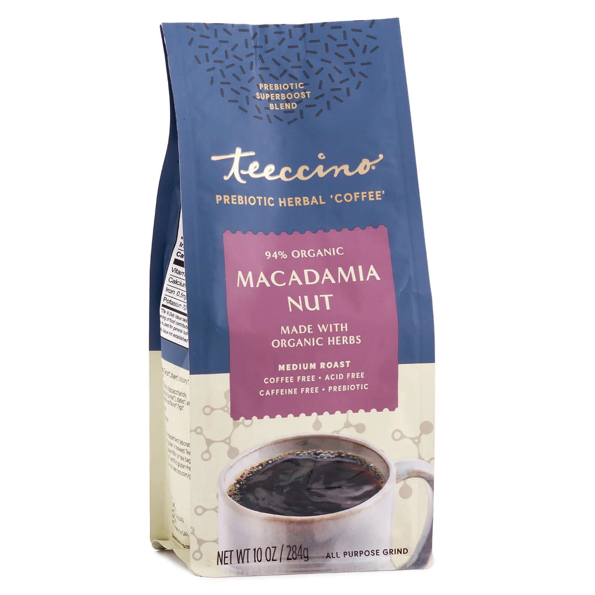 Teeccino - Coffee Macadamia Nut Prebio (Pack of 6-10 Oz) - Cozy Farm 