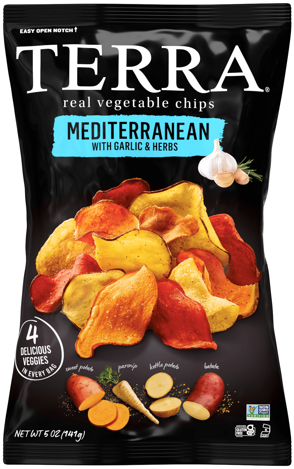 Terra Exotic Vegetable Chips - Mediterranean (Pack of 12) 6.8 Oz. - Cozy Farm 