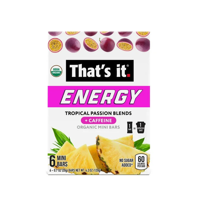 That's It - Organic Tropical Mini Bars, 4.2 oz (6 Count) - Gluten-Free Snack