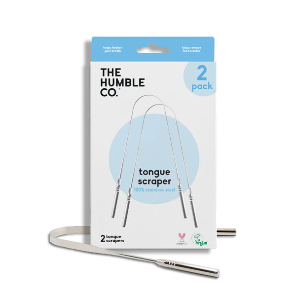 The Humble Co. Steel Tongue Scraper, 2 ct (Case of 6)