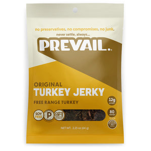 Prevail - Turkey Jerky Original, 2.25 oz (Pack of 8) - Gluten Free Snack