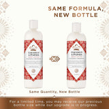 Two bottles of List of ingredients Nubian Heritage Coconut and Papaya body lotion   with decorative elements on a patterned background.