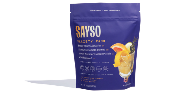 Sayso - Cocktail Mix Skinny Cardamom Plum, 4.62 oz (Case of 6) - Gluten-Free Drink Mixers