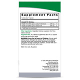 Supplement facts label on a white background