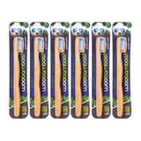 Woobamboo! Super Soft Adult Toothbrushes, Pack of 6