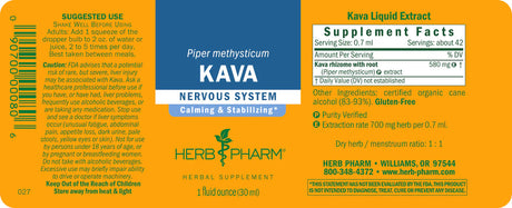 Herb Pharm Organic Kava Extract, 1 fl oz
