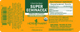 Herb Pharm Super Echinacea supplement label on a yellow background
