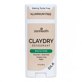 Zion Health Claydry Silk Deodorant - White Pine (Pack of 2.5 Oz)