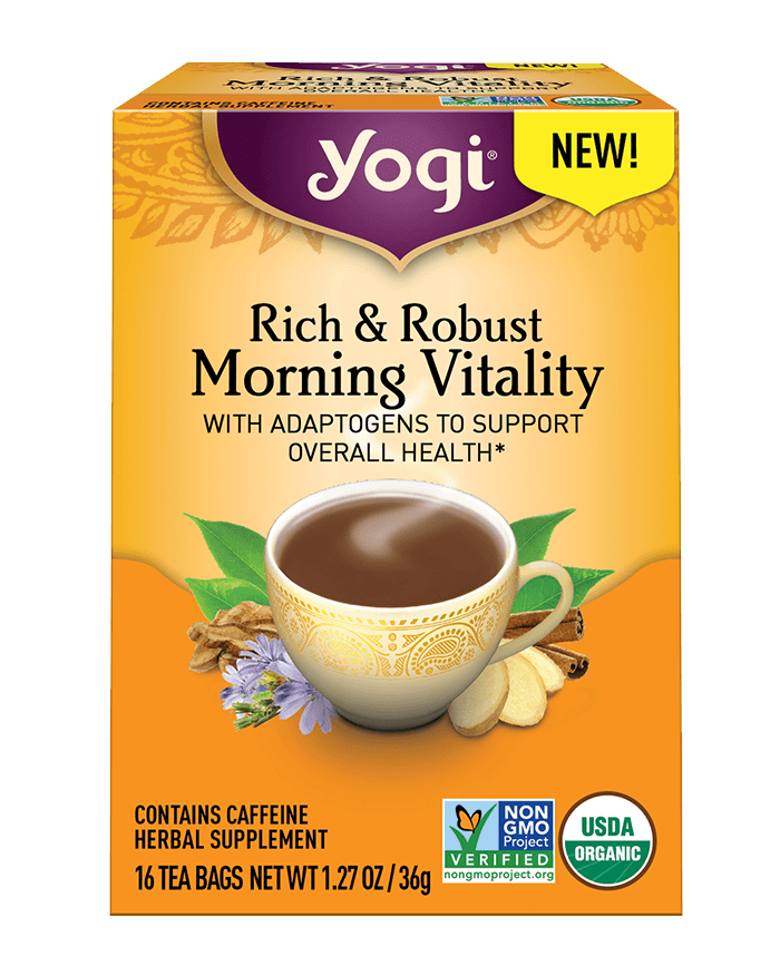 Yogi Tea Morning Vitality - Revitalizing Herbal Tea Blend (Pack of 6 - 16 Tea Bags) - Cozy Farm 