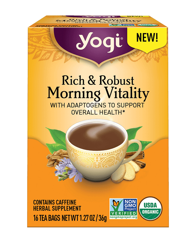 Yogi Tea Morning Vitality - Revitalizing Herbal Tea Blend (Pack of 6 - 16 Tea Bags) - Cozy Farm 