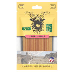 Yellow Yak Churro Bacon Soft & Dense Chews (Pack of 6 - 4 Oz) - Cozy Farm 