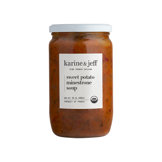 Karine & Jeff Sweet Potato Minestrone Soup, 6 - 24 oz. Packs - Cozy Farm 