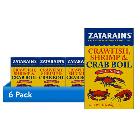 Zatarain's Crawfish, Shrimp & Crab Boil in bag packaging on a white background
