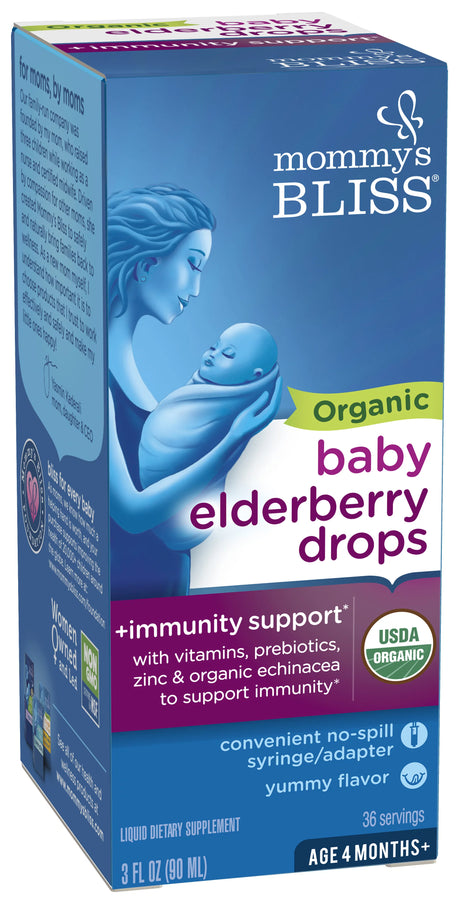 Mommy's Bliss Elderberry Immunity Drops for Babies (Pack of 3) - Cozy Farm 