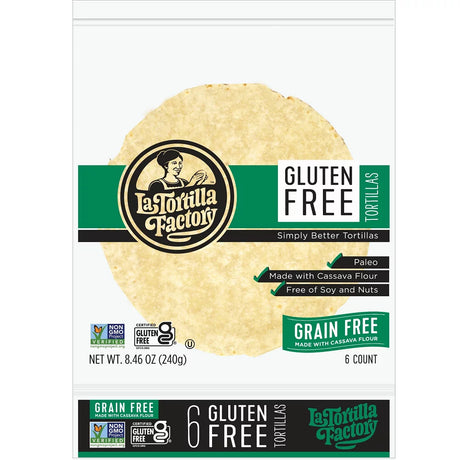 La Tortilla Factory Cassava Premitrad Tortilla, 8.46 Oz, Case of 12 - Cozy Farm 