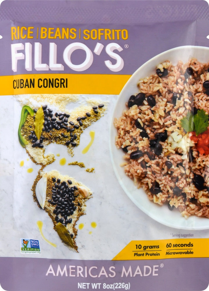 Fillo's Congri Rice & Beans Cuban - Case of 6 - 8 oz - Cozy Farm 