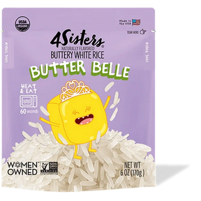 4 Sisters - Organic White Buttery Rice, 6 oz (Pack of 12) - Gluten-Free Case