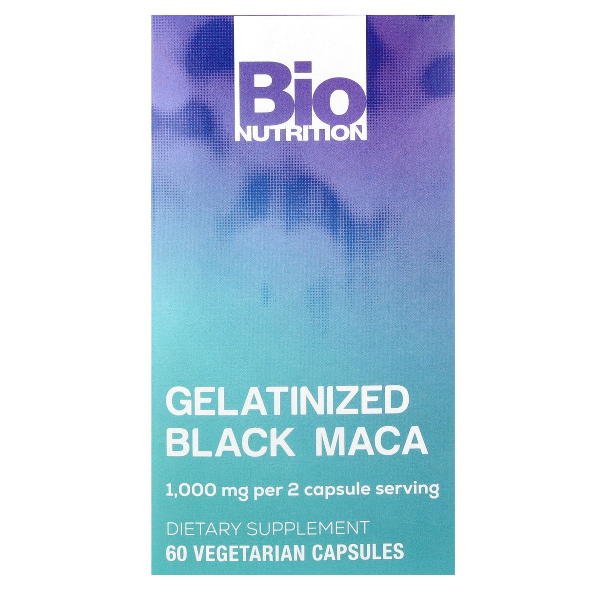 Bio Nutrition - Gelatinized Black Maca, 60 Vcaps - Energy and Stamina