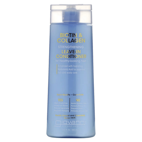 Giovanni Hair Care Products - Bio Collagen Leave-In Conditioner, 8.5 fl oz - Hydrating Hair Treatment