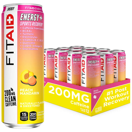 LifeAID Beverage Co. - FitAid Energy Peach Mango (Pack of 12-12 fl oz) - Cozy Farm 