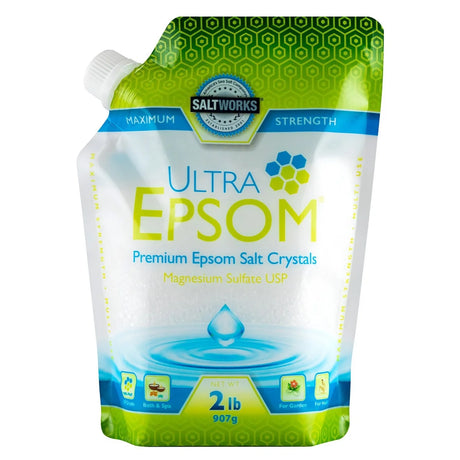 Saltworks Ultra Epsom Salt Unscented, 2 lb - Bath Soak