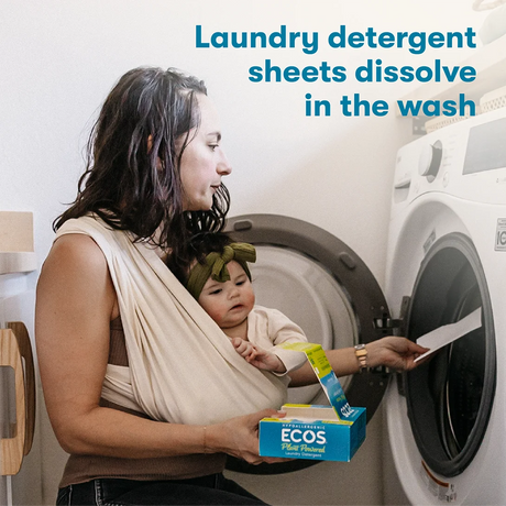 Ecosnext Free and Clear Liquidless Laundry Detergent Sheets, Eco-Friendly, Case of 10 (50 Sheets)