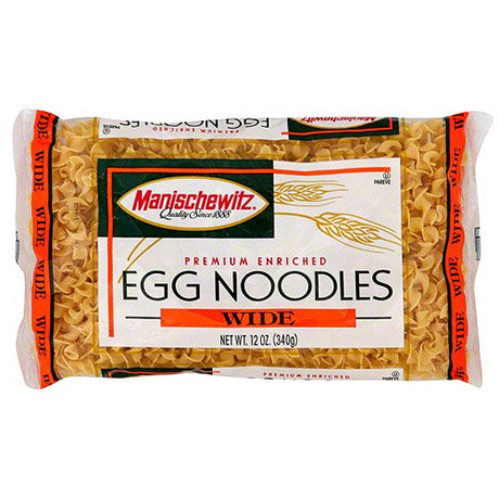Manischewitz Wide Egg Noodles, 12 Oz (Pack of 12) - Cozy Farm 
