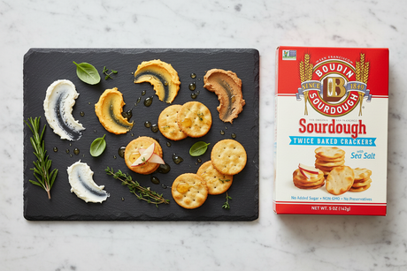 Boudin Sourdough Crackers Flat Lay